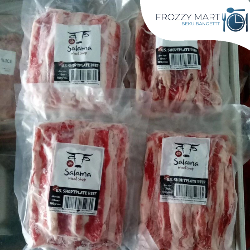 

SALAMA US Short Plate Beef Slice 250gr | Irisan Tipis 1.5mm | Daging Sapi Shabu Sukiyaki BBQ