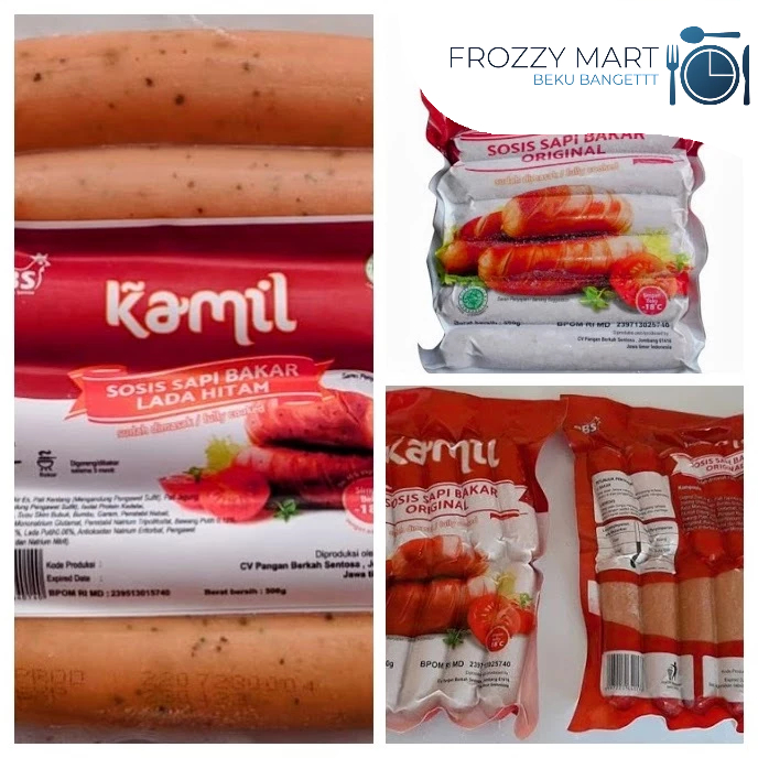 

Kamil Sosis Sapi Bakar | Original & Blackpepper | isi 6 / isi 12 (500gr)