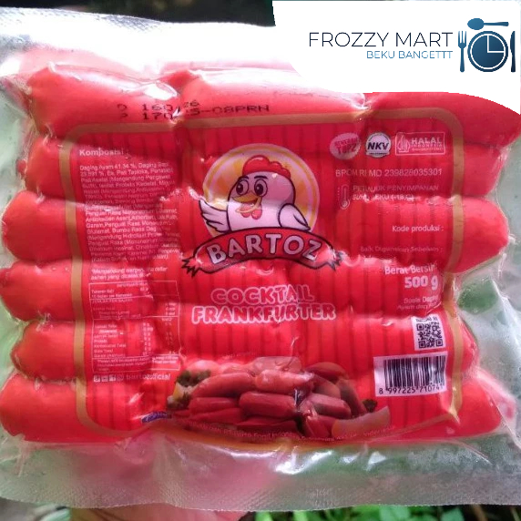 

Bartoz Sosis Cocktail Frankfurter 500gr | Sosis Mini, Rasa Maksimal! Praktis untuk Camilan & Masakan
