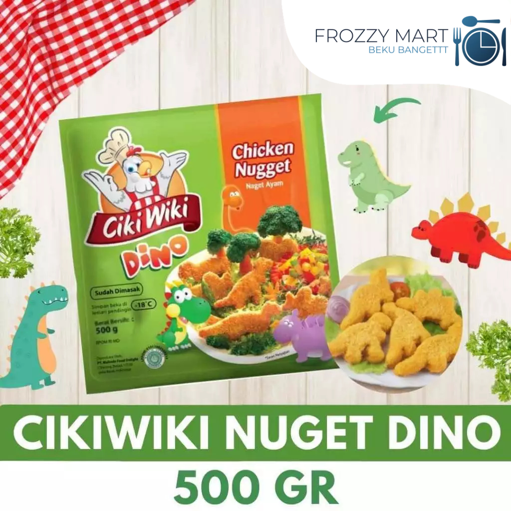 

CIKIWIKI Nuget Dino 500gr & Nuget Original 500gr – Nugget Ayam Gurih Renyah Frozen Food Kekinian