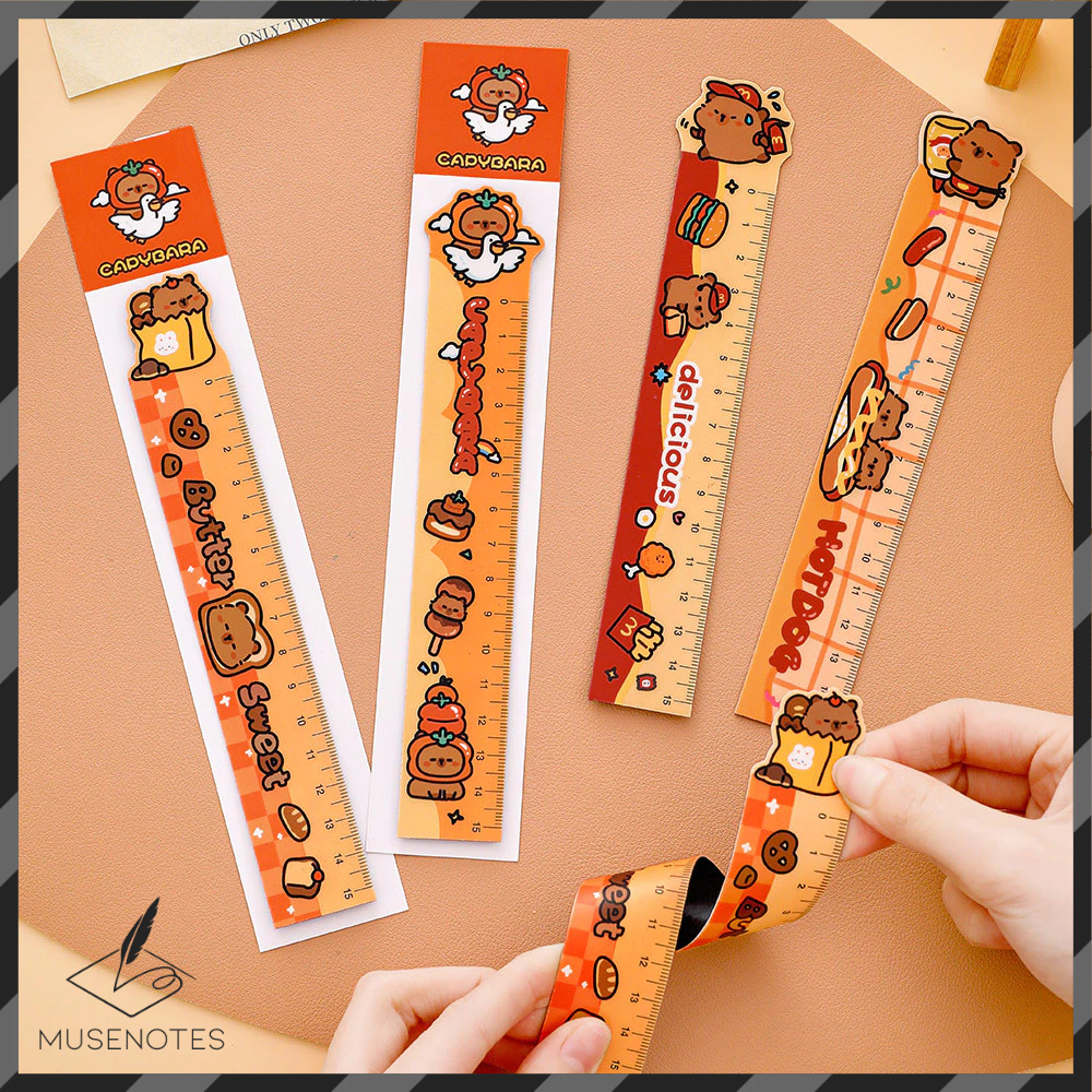 

Penggaris Sekolah Kantor Kapibara Capybara Ukuran 15cm Bahan Plastik Fleksibel Pengaris S-AT021