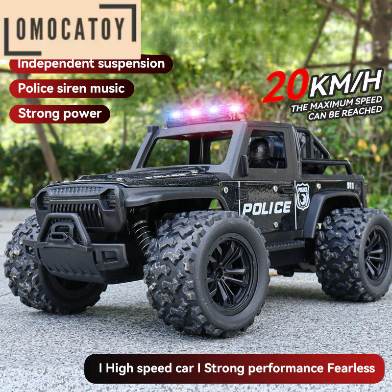 Mobil Remote Control Polisi 2.4GHZ Ukuran Jumbo Dengan Suara Sirine