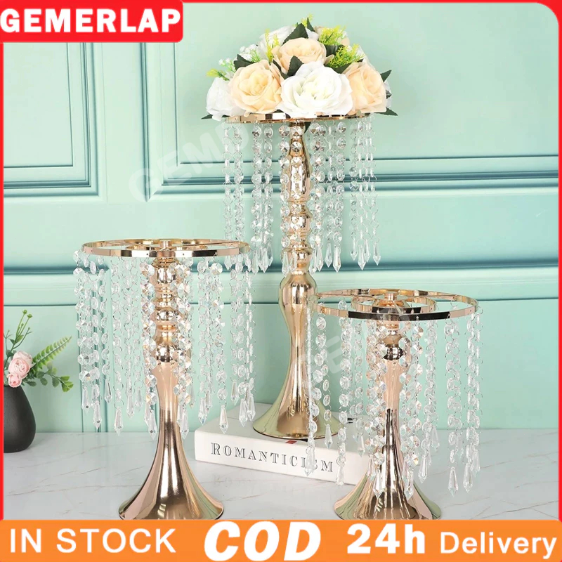 ✨Harga Terendah-COD✨Vas bunga hiasan Vas Bunga Aesthetic dengan tetesan kristal Vas Pernikahan dekor