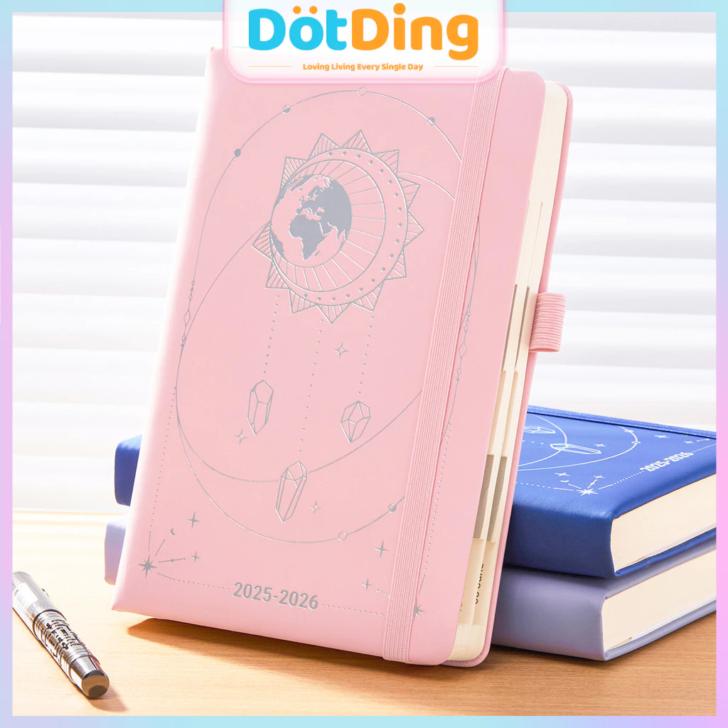 

[DOTDING] Buku Agenda A5 Bulanan Mingguan Juli 25 - Juni 26 Jurnal Kulit PU Keras Cover Jadwal Kantor dan Alat Sekolah/ Jul 2025-Jul 2026 A5 Planner Notebook English Agenda Leather Cover Monthly/Weekly/Dairy Planer Journal Office Supplies N008