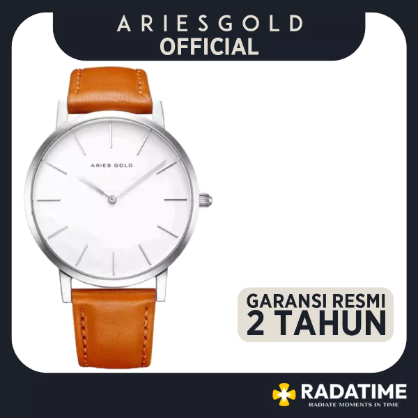 [FREE MUG] Jam Tangan Pria Aries Gold Original & Garansi Resmi 2 Tahun G-1022-S-W
