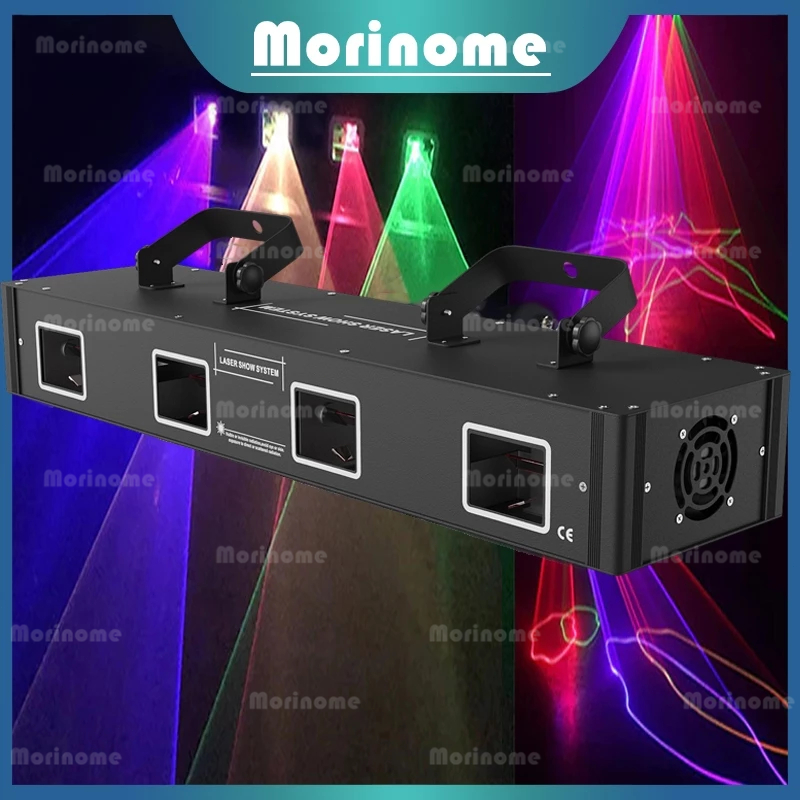 Lampu Panggung Laser 4 mata Full Color Four Eyes Laser Animation Light RGB Fullcolour Powerfull