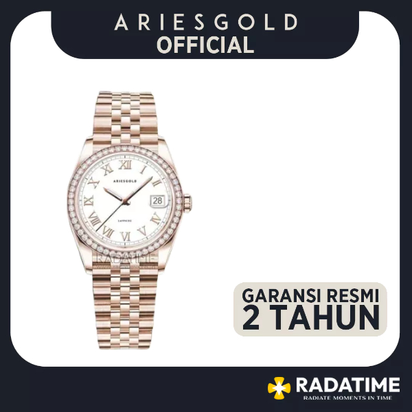 [FREE MUG] Jam Tangan Wanita Aries Gold Original Rose Gold Garansi B-1069-RG-RW