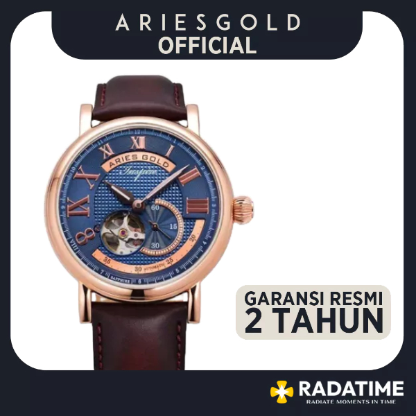 [FREE MUG] Jam Tangan Pria Aries Gold Inspire Gauntlet Vintage 100% Original Rose Gold G-903-RG-BU