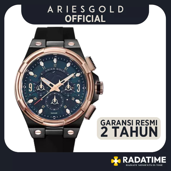 [FREE MUG] Jam Tangan Pria Aries Gold Inspire Lightning 100% Original -Rose Gold G-7016-BKRG-BKGN