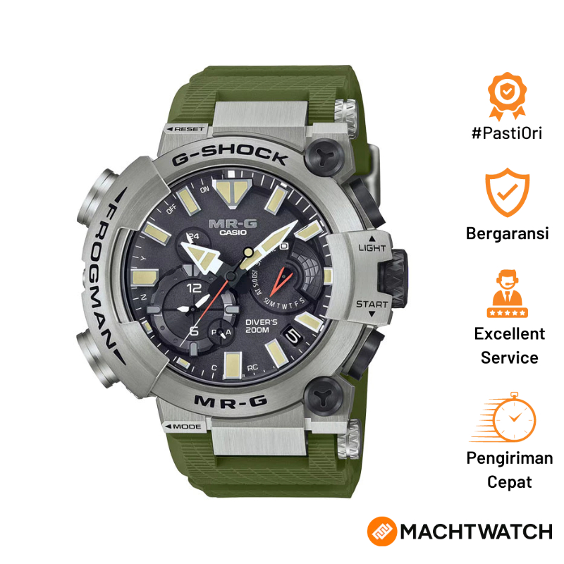 [PAYDAY] Jam Tangan Pria Casio G-Shock Frogman MRG-BF1000RG-3AJR Goliath Frog Titanium Green Fluoro 