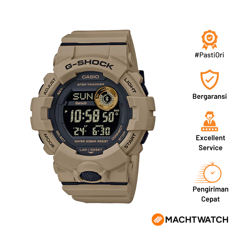 Jam Tangan Pria Casio G-Shock G-Squad GBD-800UC-5ER GBD800UC GBD-800UC Step Tracker Digital Dial Bro