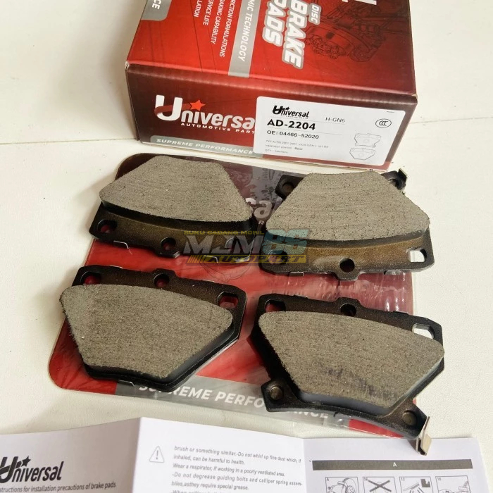 Brake Pad Rear Kampas Rem Belakang Toyota 04466-52020 Altis 2001-2007 Vios Limo Gen 1 Import High