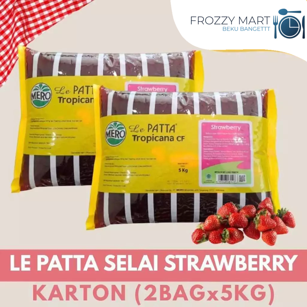 

LE PATTA Selai Buah Karton 2x5kg | Blueberry, Nanas, Strawberry | Selai Oles & Isian Kue