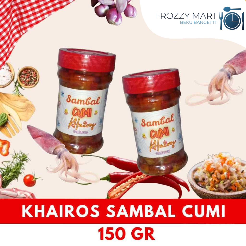 

KHAIROS Sambal Cumi 150gr – Sambal Cumi Pedas Gurih Siap Santap