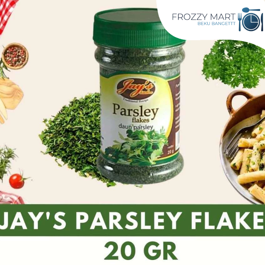 

Jay’s Basil Leaves 20g, Oregano Flakes 25g, Parsley Flakes 20g – Rempah Kering Berkualitas
