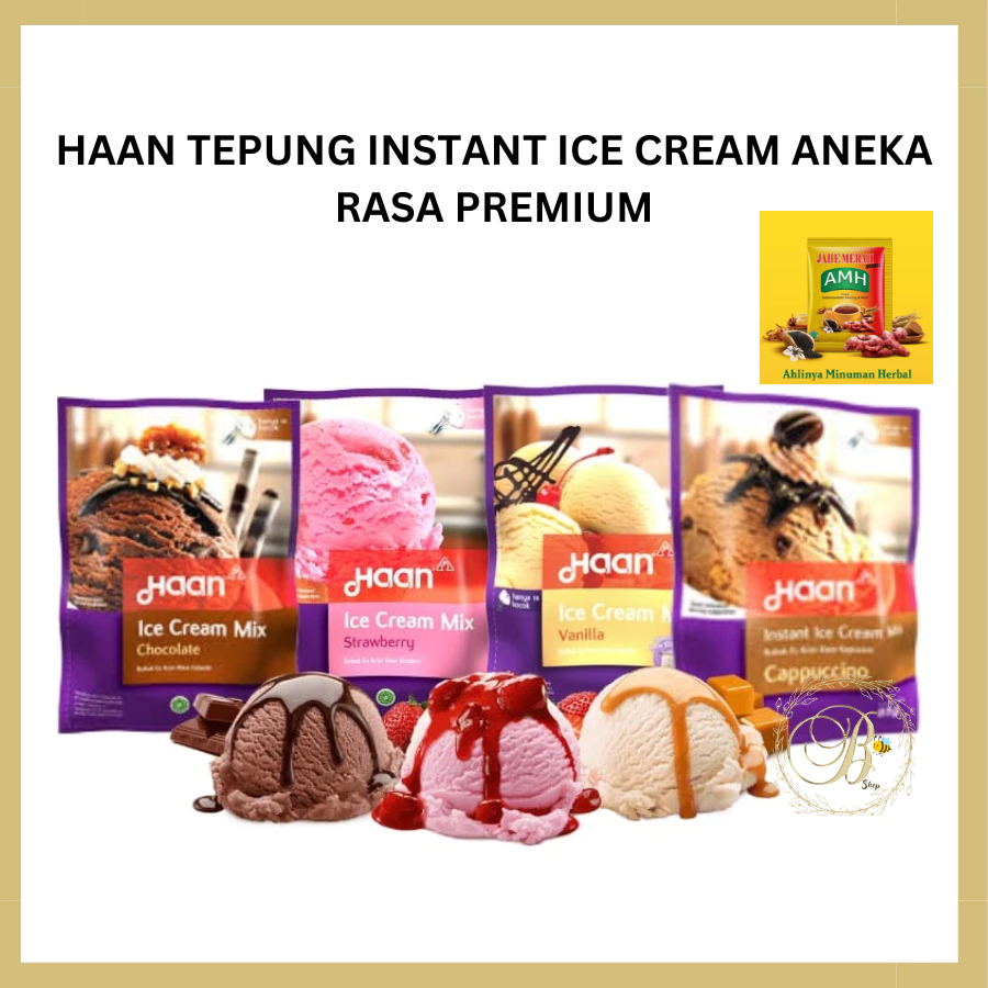 

HAAN TEPUNG INSTANT ICE CREAM ANEKA RASA PREMIUM