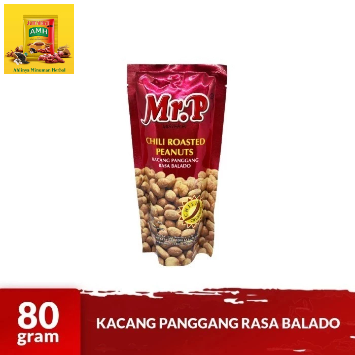 

Mr. P - Kacang Panggang Rasa Balado 80gr - Chili Roasted Peanuts