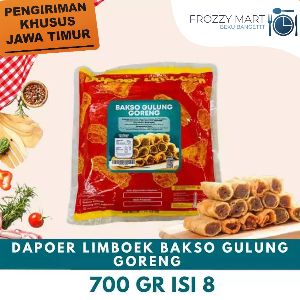 

DAPOER LIMBOEK Bakso Gulung Goreng 700gr | Isi 8 pcs | Bakso Unik Siap Goreng