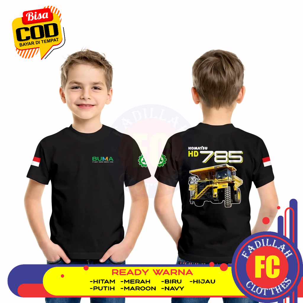 Baju Kaos Anak PT BUMA KOMATSU HD 785 DB Kaos Distro