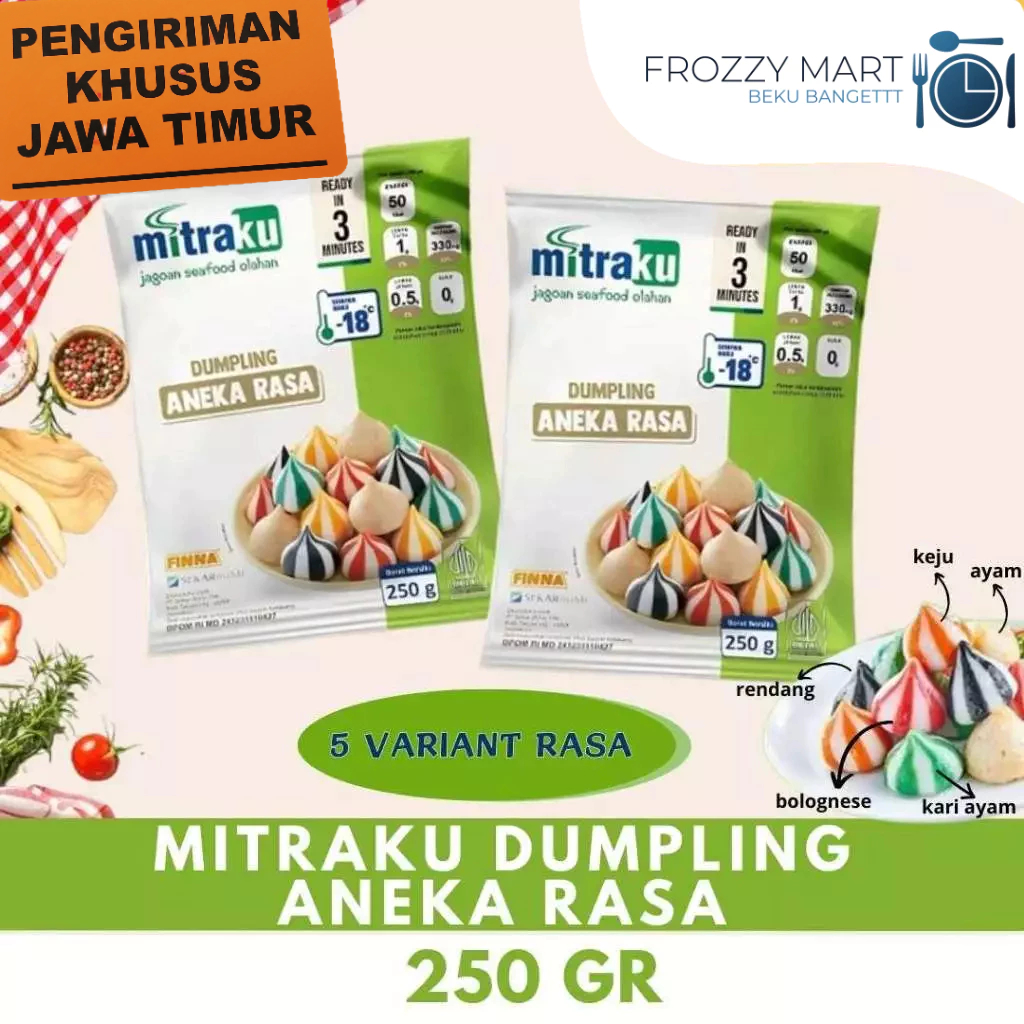 

MITRAKU Dumpling Aneka Rasa 250gr / 500gr – Pangsit Isi Frozen Food