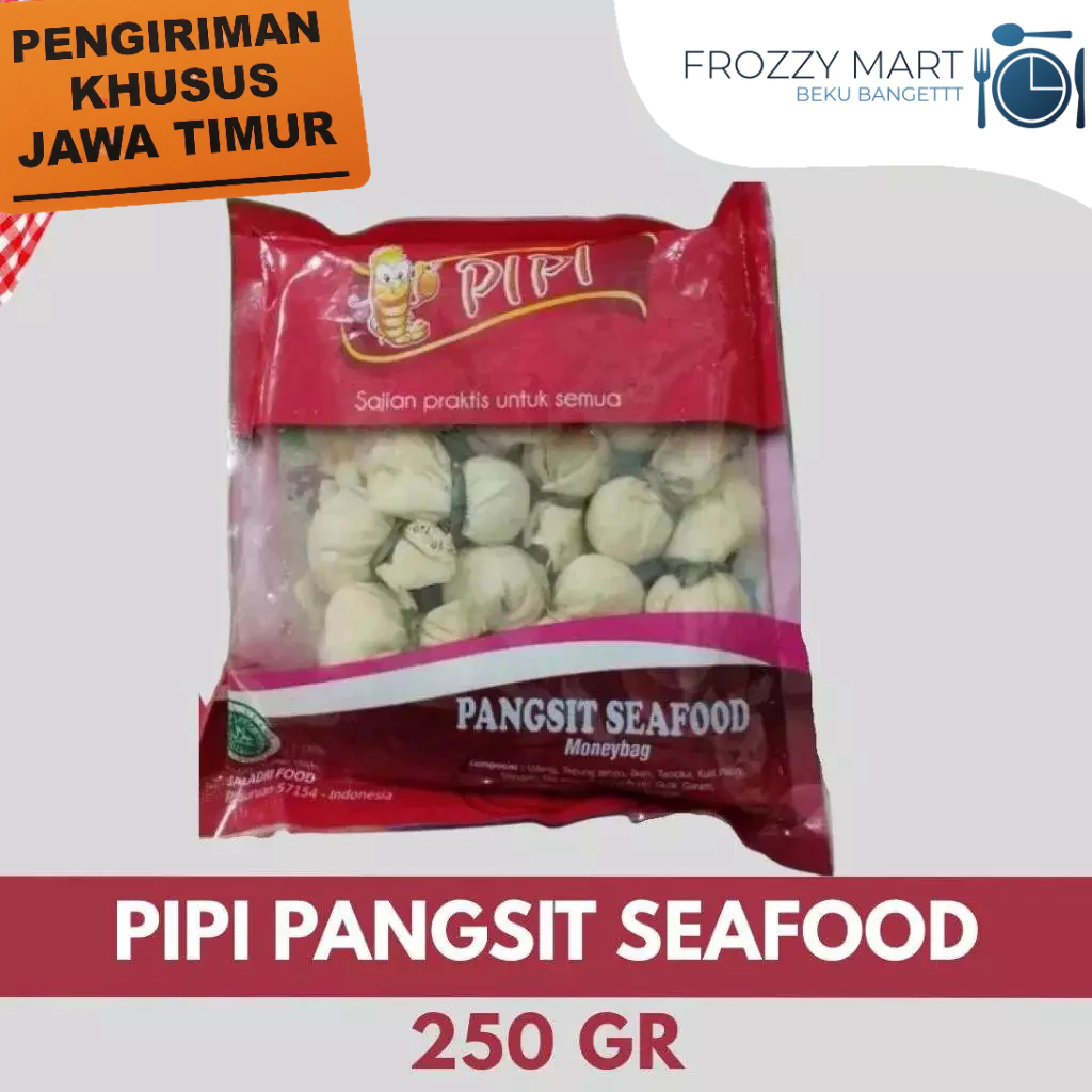 

PIPI Frozen Food 250gr – Pangsit Seafood, Martabak, Lumpia, Kaki Naga, Fish Roll, Udang Breaded