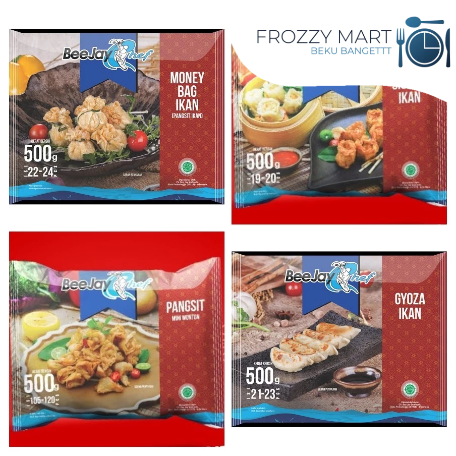 Beejay Gyoza Ikan | Siomay Ikan | Pangsit Mini Wonton | Money Bag Ikan | 250gr / 500gr