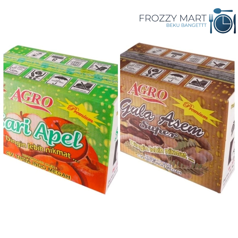 

AGRO Minuman Rasa Apel / Asam Jawa 120ml isi 32 pcs | Oleh-Oleh Khas Malang | Minuman Cup Karton