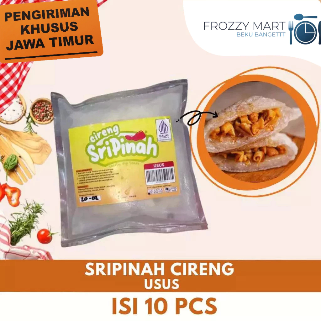 

Sripinah Cireng Isi 10 Pcs – Ayam Pedas, Usus, Sambal Keju, Sambal Bawang, Keju | Frozen Cireng