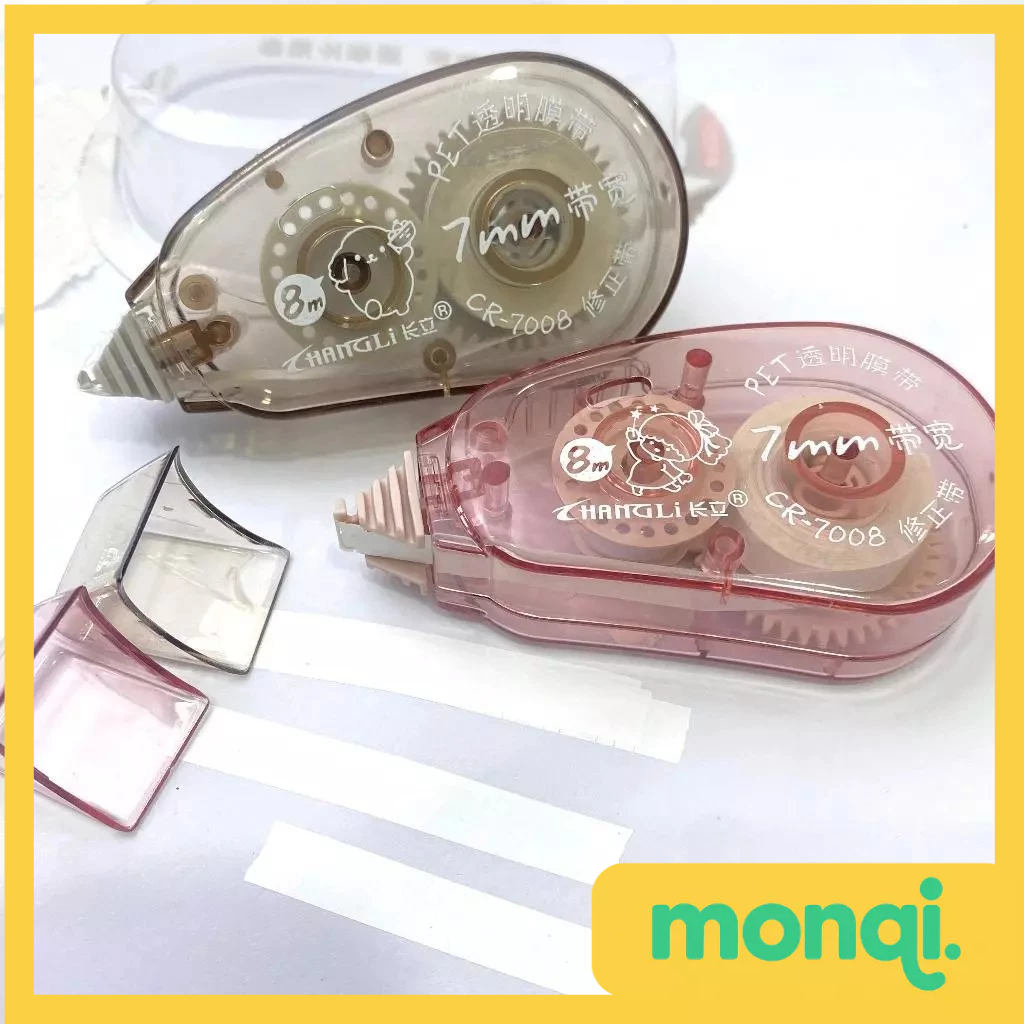

MONQI Correction Tape 8 Meter Students Stationary School Supplies Multiple Color 8M Karakter Lucu Unicorn Penghapus Pena Roll Kertas Mini