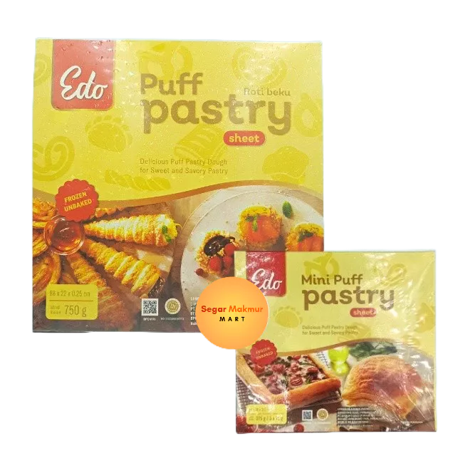 

Edo Puff Pastry Sheet 750gr / Mini Puff Pastry 375gr Kulit Croffle Kulit Croissant