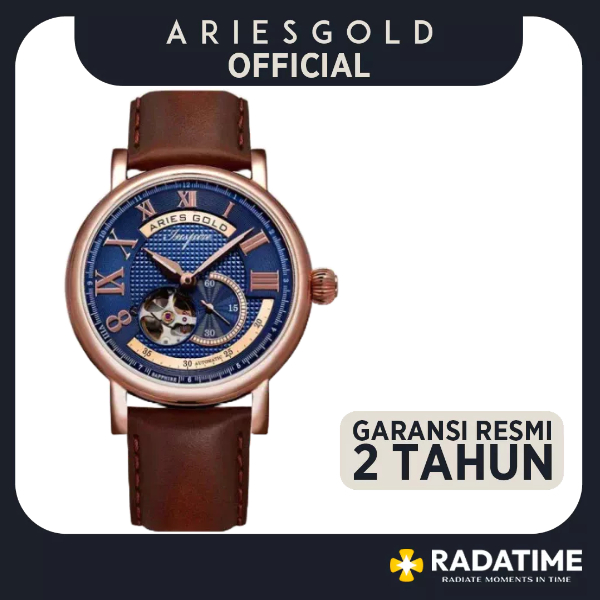[FREE MUG] Jam Tangan Pria Aries Gold Original & Garansi Resmi 2 Tahun G-903A-RG-BU