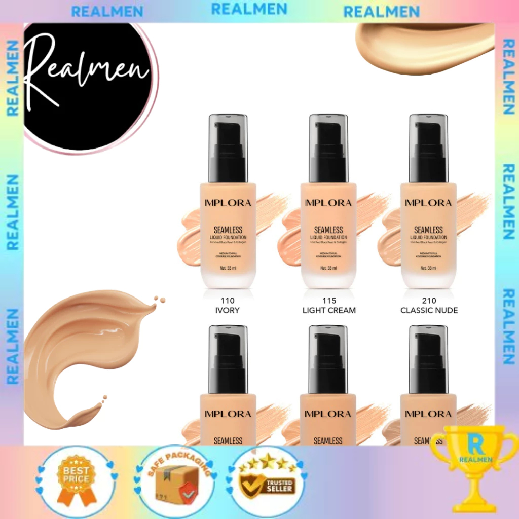 IMPLORA FOUNDATION BPOM ORIGINAL / FOUNDATION SEAMLESS LIQUID FAOUNDI