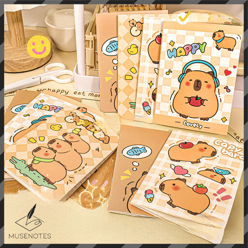 

MUSES Notebook Mini Capybara Astronot Girl Buku Tulis Kapibara Memo Catatan S-NB008