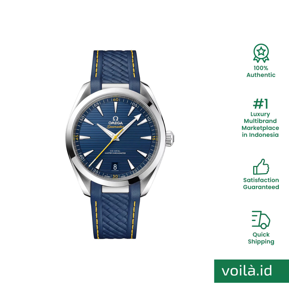 Seamaster Aqua Terra 150m 41 - 220.12.41.21.03.009 Co-Axial Master Chronometer Blue Rubber Strap