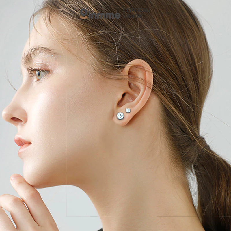 FAVORIT GINMME 1PCS ANTING STUD KARTILAGO TUJUAN GANDA STAINLESS BAHAN STEEL STAINLESS BAHAN STEEL