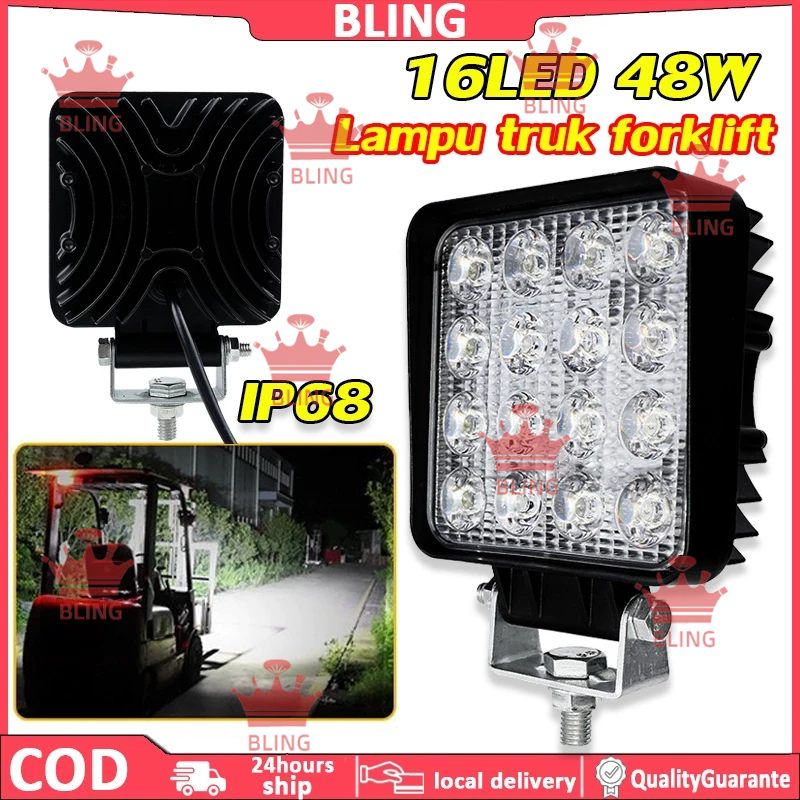 Lampu tembak sorot Led 48w work Ligth 9/16 mata Led mobil truck motor Spot LED 48W Lampu Tembak 16 M