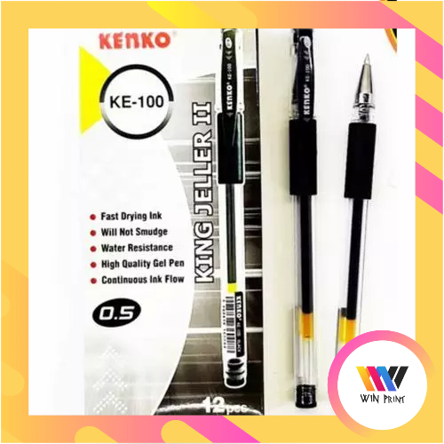 

Pulpen KENKO King Jeller Ke-100 / Tinta Hitam 0,5 / 1 Pack (Isi 12 Pcs)