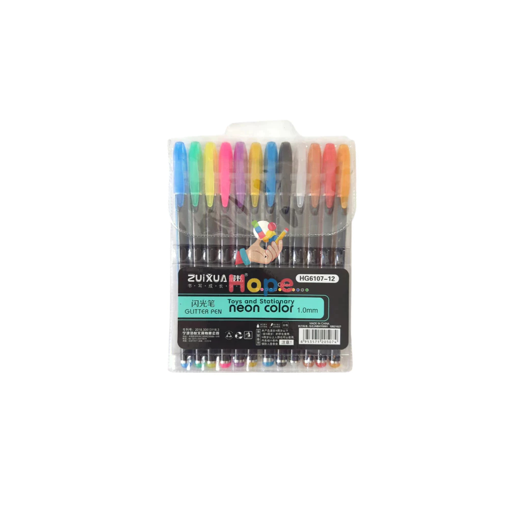 

Neon Color Glitter pen isi 12/Pulpen gliter HG6107-12
