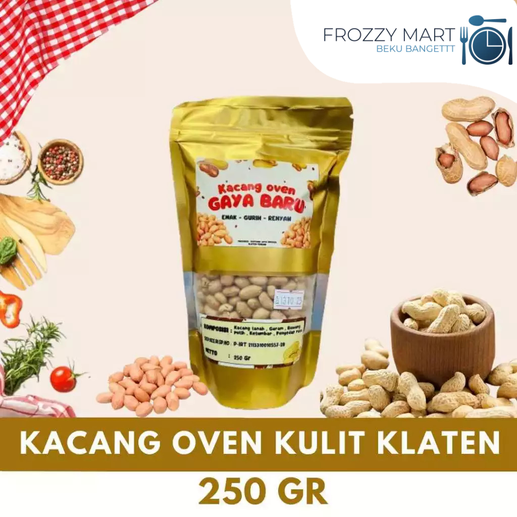 

Kacang Oven Kulit Klaten 250gr – Kacang Panggang Gurih Renyah, Camilan Tradisional Sehat