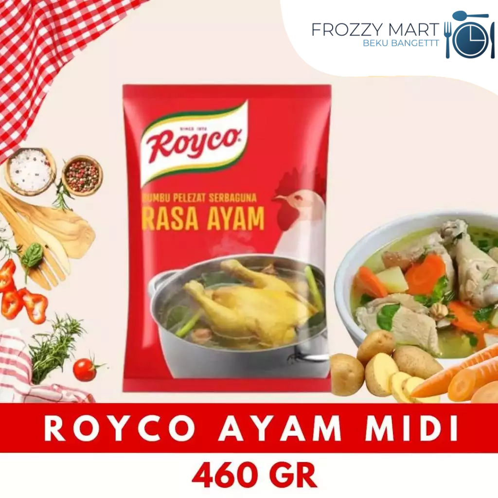 

ROYCO Kaldu Ayam MIDI 460gr – Bumbu Penyedap Rasa Ayam Gurih, Cocok untuk Masakan Harian & Jualan