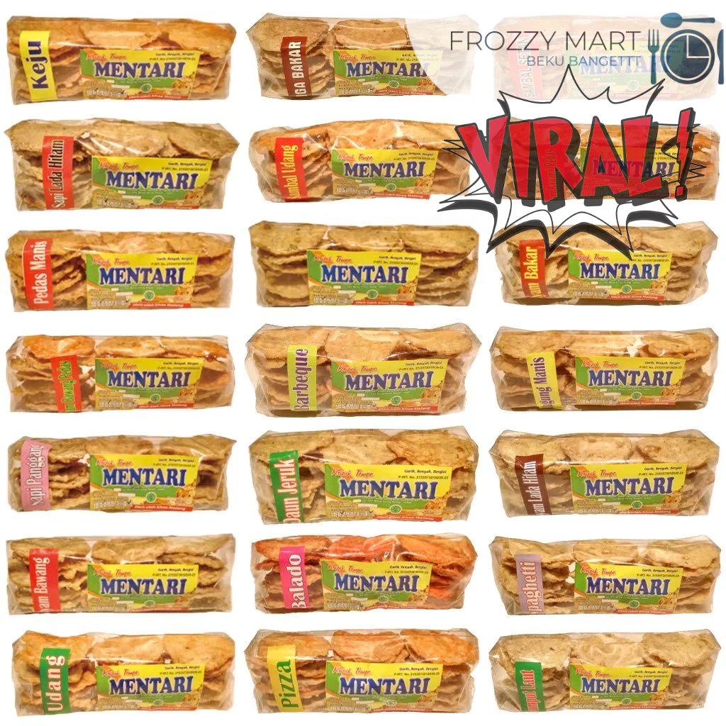 

Mentari Kripik Tempe Asli Malang 120 gr (Free Kardus oleh-oleh* Min. 6 pcs)