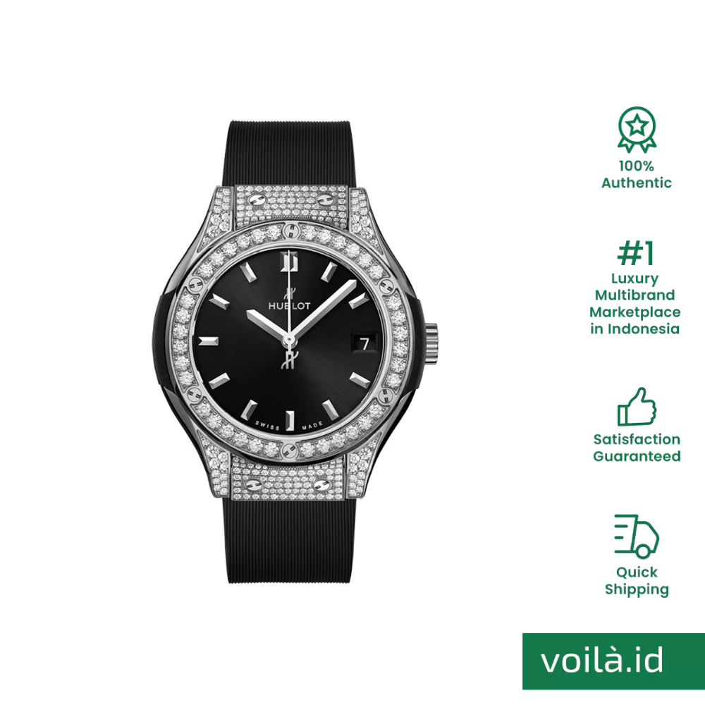 Hublot Classic Fusion 33 - 581.NX.1470.RX.1704 Titanium Pave Black