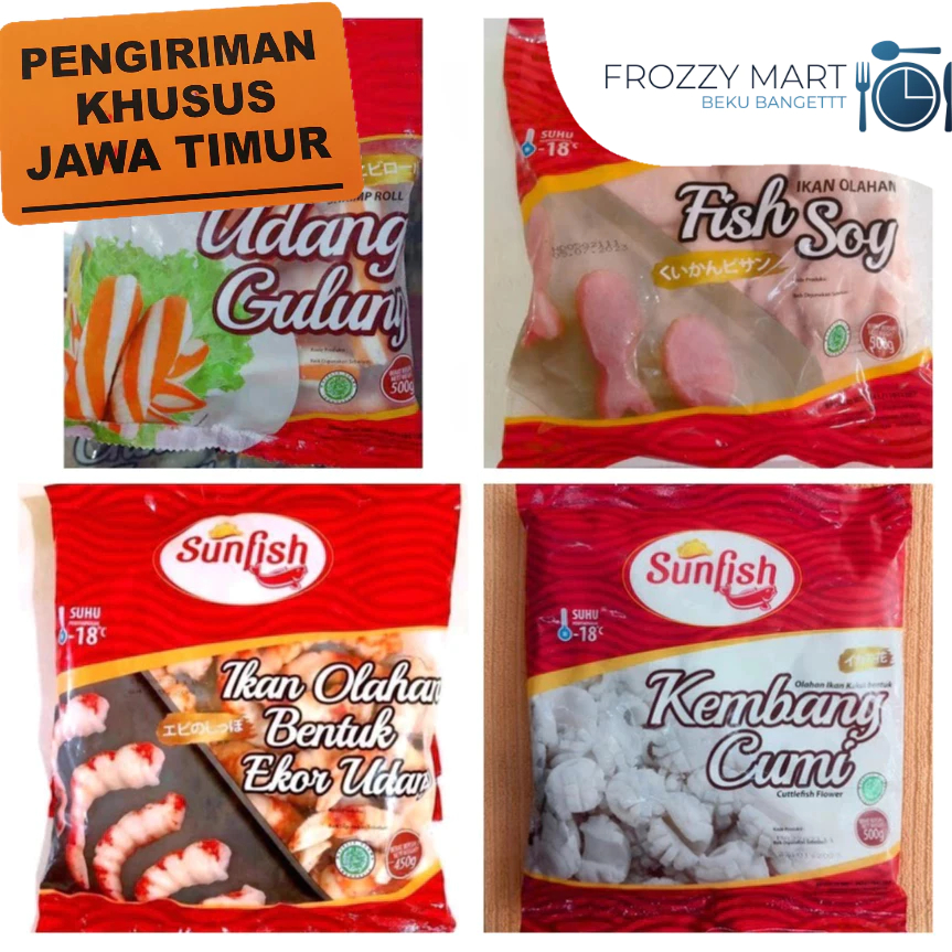 

Sunfish Olahan Ikan | Ekor Udang | Kembang Cumi | Udang Gulung/Shrimp Roll 500 gr