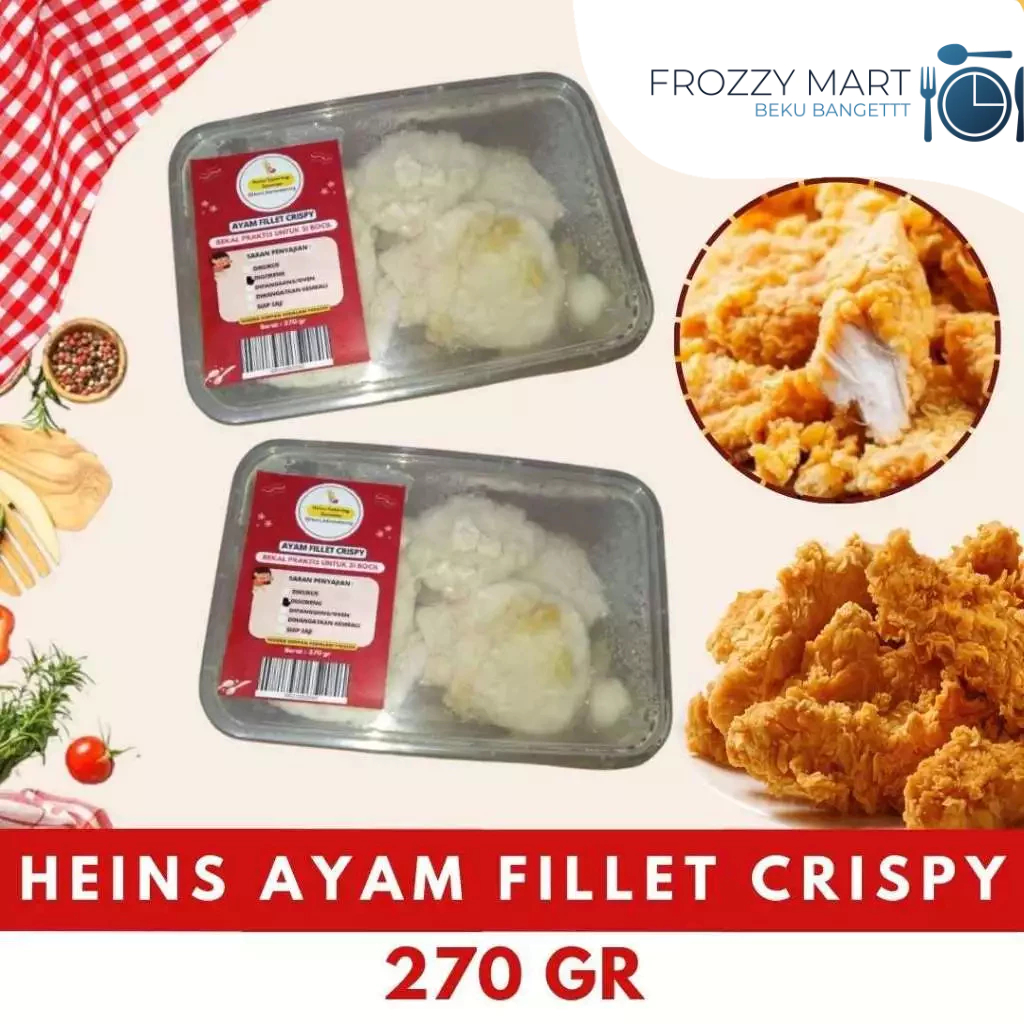 

Heins Ayam Fillet Crispy Frozen 270gr – Chicken Fillet Siap Goreng Renyah & Gurih