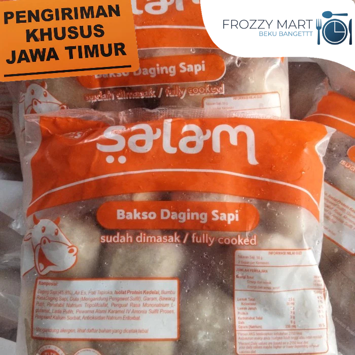 

Salam Bakso Sapi Sachet isi 10 | Nikmati kelezatan bakso sapi dalam kemasan praktis sachet!