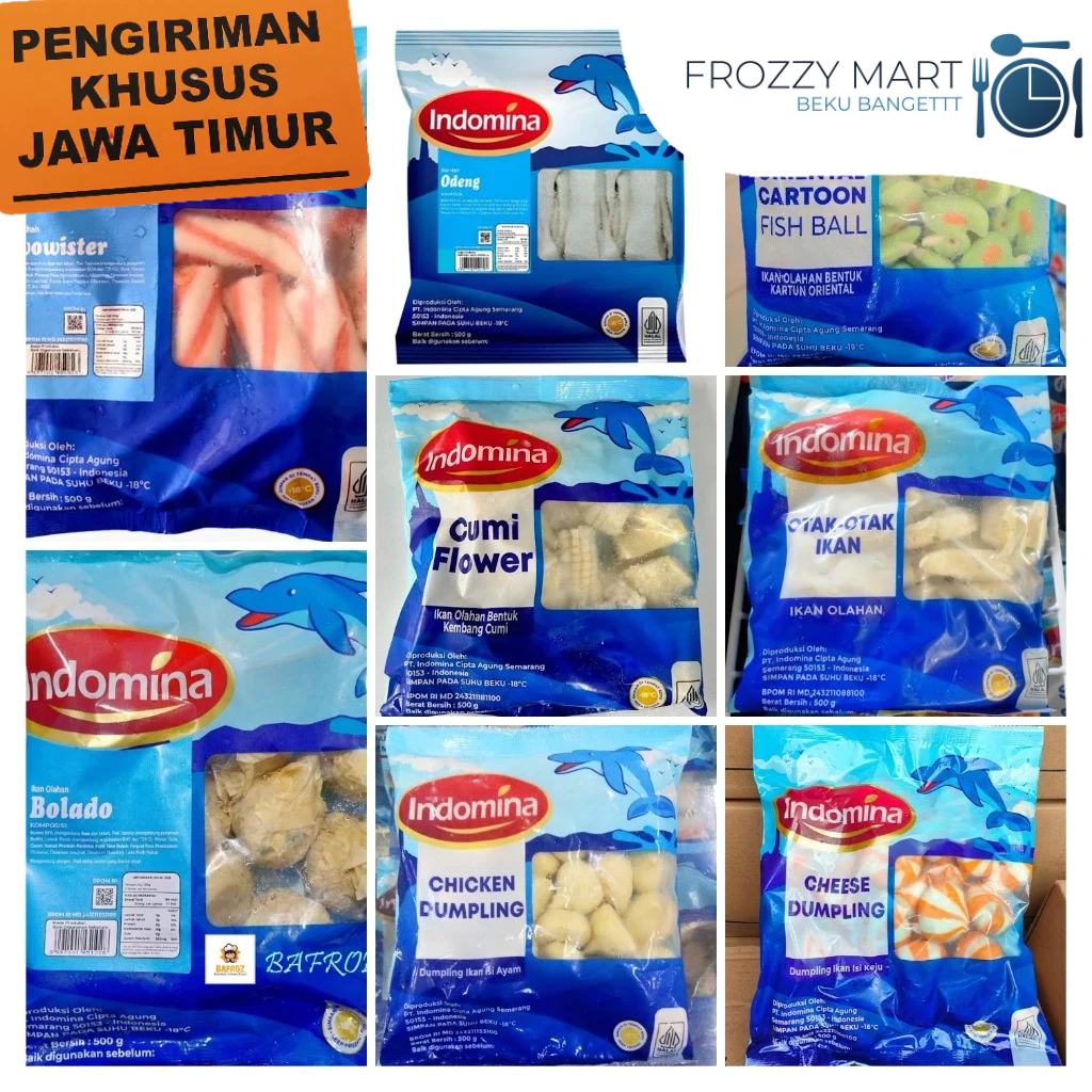 

Indomina | Dumpling Cheese, Dumpling Chicken, Cumi Flower, Bolado, Twowister, Odeng, Otak-Otak