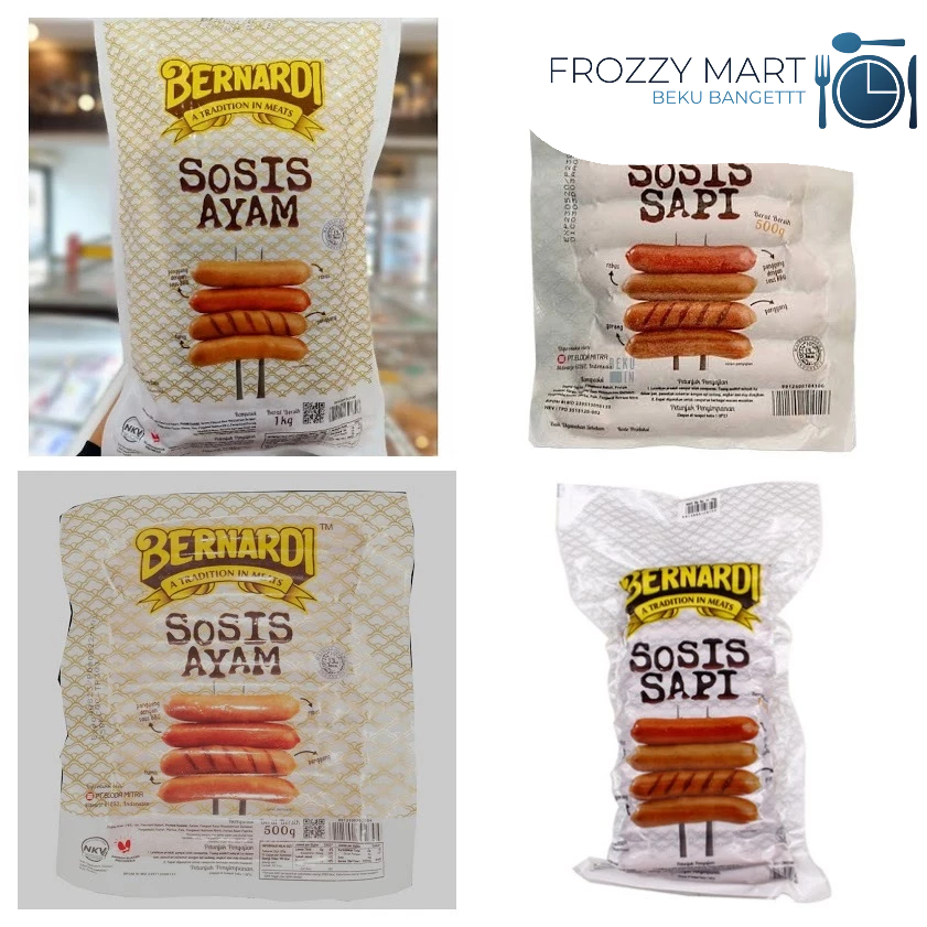 

Bernardi Sosis Sapi & Sosis Ayam – Premium Series Kualitas Premium, Rasa Lebih Nikmat