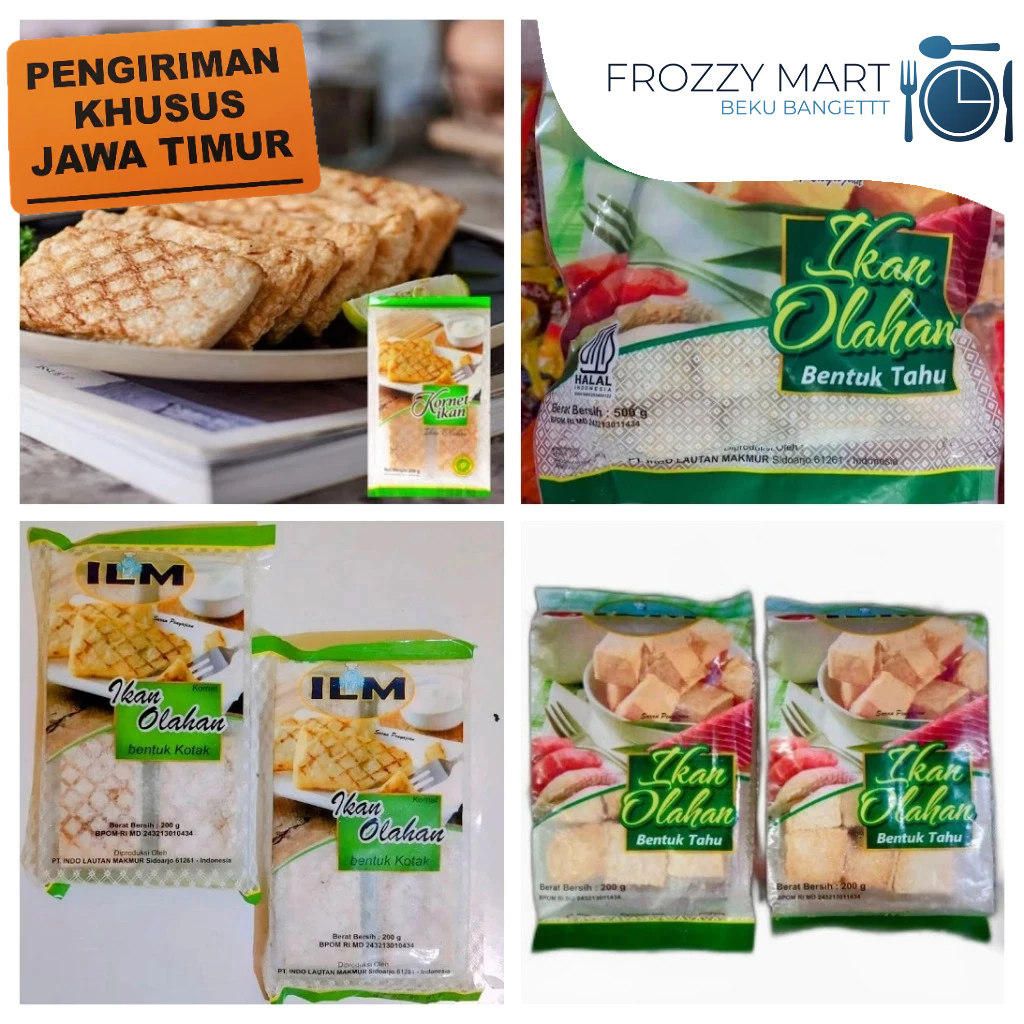 

ILM Ikan Olahan Bentuk Tahu | ILM Kornet Ikan | 200gr & 500gr