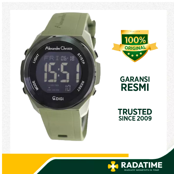 Jam Tangan All Gender Alexandre Christie DiGi 100% Original Green 9342 MHRIGBAGN