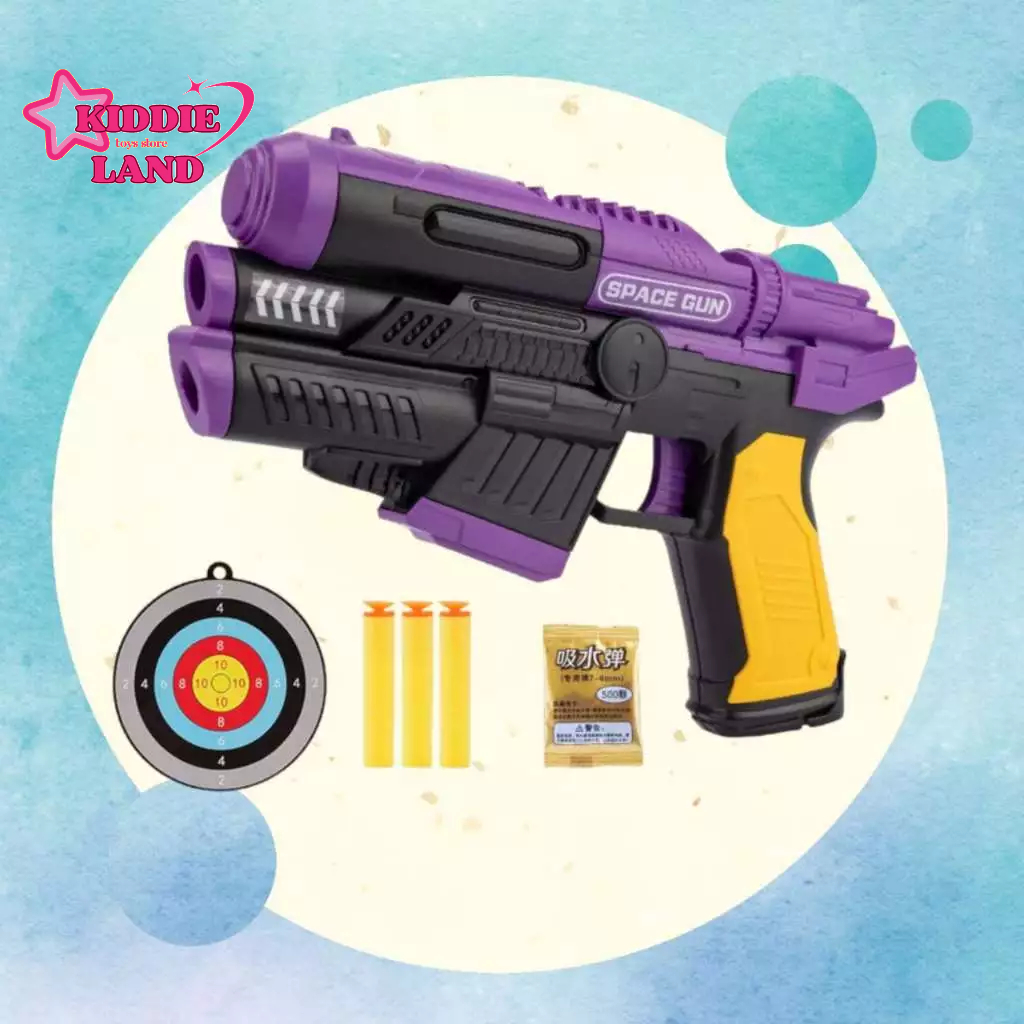 Puzzle Gun 2 IN 1 Paintball Peluru Lembut Mainan Pistol Gun permainan Anak-anak